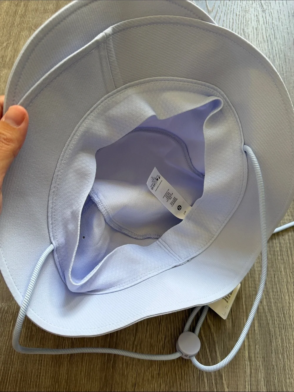 lululemon athletica White Bucket Hat with Chin Cord
